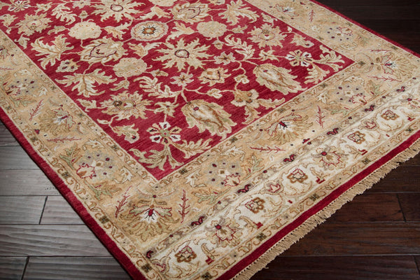 Surya Timeless Handmade 2'6" X 10' New Zealand Wool Rug - Elegant, Durable, Perfect For Any Room Decor! Red Nz Wool Tim7901-913