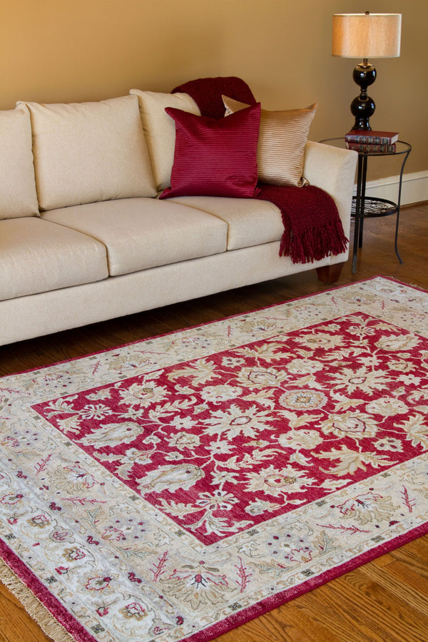 Surya Timeless Handmade 2'6" X 10' New Zealand Wool Rug - Elegant, Durable, Perfect For Any Room Decor! Red Nz Wool Tim7901-913