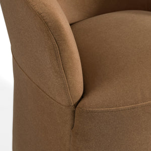 Vig Furniture Modrest Timothy - Elegant Brown Fabric Dining Chair With Rolling Casters For Stylish Comfort Brown  Vgkk-kf.Y2151-brn