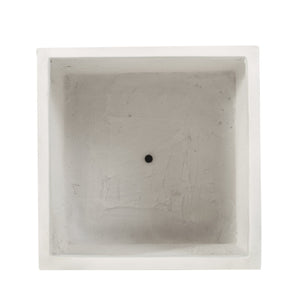 English Elm Mgo Handcrafted Square Outdoor Planter Artisan Magnesium Oxide Patio Garden Pot 63416.00WHI