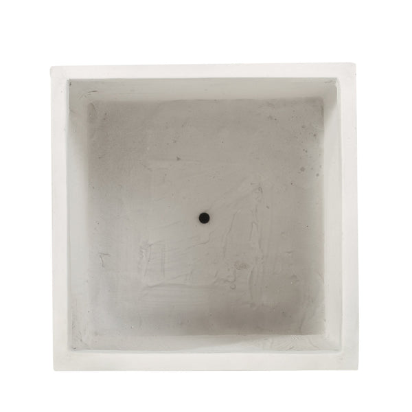 English Elm Mgo Handcrafted Square Outdoor Planter Artisan Magnesium Oxide Patio Garden Pot 63416.00WHI