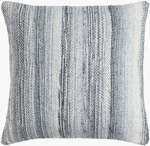 Surya Terrain Eco-friendly 18" Rustic Accent Pillow - Perfect For Outdoor Comfort & Farmhouse Style Decor Light Gray Recycled Pet Yarn,Polyester Tin001-2020p