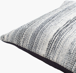 Surya Terrain Eco-friendly 18" Rustic Accent Pillow - Perfect For Outdoor Comfort & Farmhouse Style Decor Light Gray Recycled Pet Yarn,Polyester Tin001-2020p