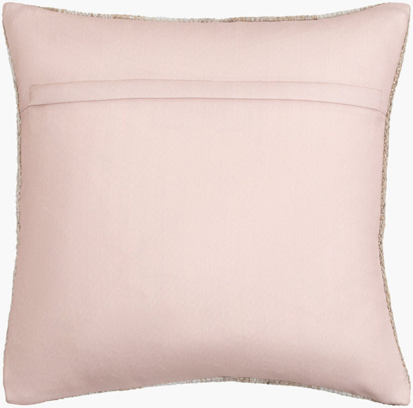 Surya Terrain Eco-friendly 18" Rustic Accent Pillow - Perfect For Outdoor Comfort & Farmhouse Style Decor Cream Recycled Pet Yarn,Polyester Tin002-2222p