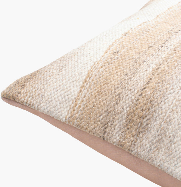 Surya Terrain Eco-friendly 18" Rustic Accent Pillow - Perfect For Outdoor Comfort & Farmhouse Style Decor Cream Recycled Pet Yarn,Polyester Tin002-2222p