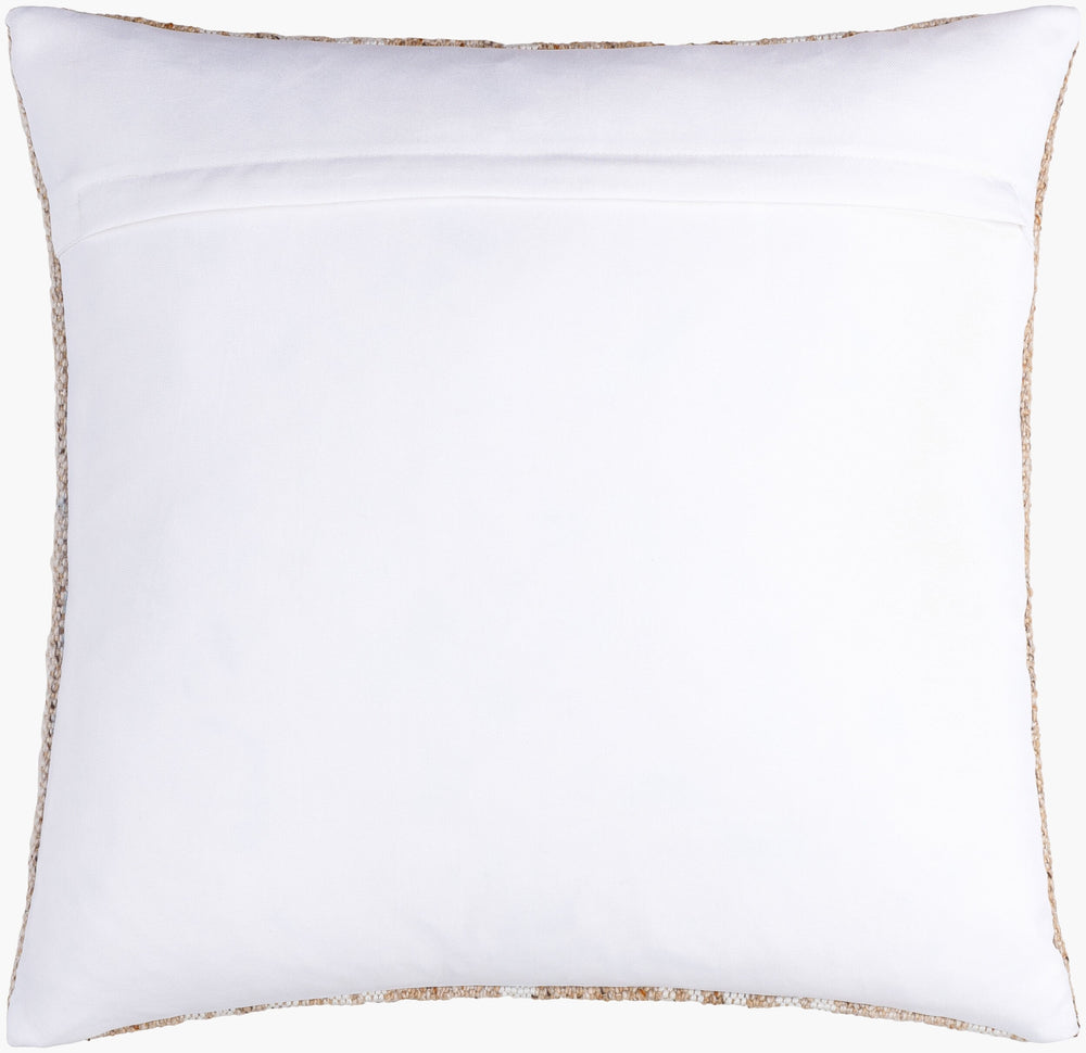 Surya Terrain Eco-friendly 18" Rustic Accent Pillow - Perfect For Outdoor Comfort & Farmhouse Style Decor Tan Recycled Pet Yarn,Polyester Tin003-2020p