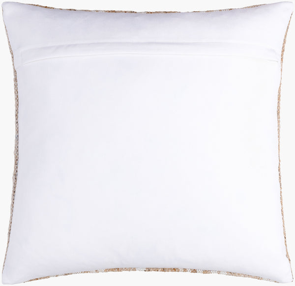 Surya Terrain Eco-friendly 18" Rustic Accent Pillow - Perfect For Outdoor Comfort & Farmhouse Style Decor Tan Recycled Pet Yarn,Polyester Tin003-2020p