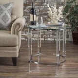 Christopher Knight Home® - Noble House - Orianna Acrylic and Tempered Glass Circular Table