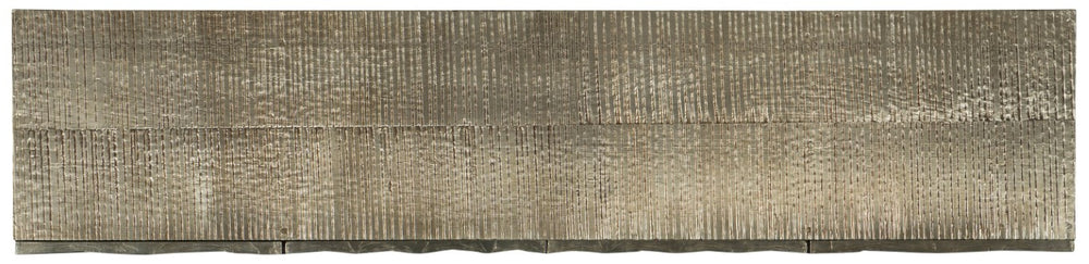 Hooker Furniture Big Bang 78-Inches Entertainment Console — Silvery German Silver Foil, Mango Wood, Ventilated Storage Elegance 5667-55478-SLV