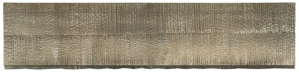 Hooker Furniture Big Bang 78-Inches Entertainment Console — Silvery German Silver Foil, Mango Wood, Ventilated Storage Elegance 5667-55478-SLV