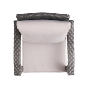 English Elm Christopher Knight Home® - HONOLULU Woven Rattan Club Chair Set — Durable PE Rattan & Iron Frame, Waterproof Fabric, Cozy Seating Grey+Silver 52918.00GRYMP2