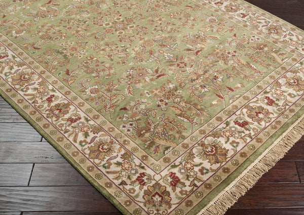 Surya Taj Mahal Tj-101 Luxurious 8' X 8' Handcrafted Wool Rug - Timeless Elegance For Your Home Decor Olive Nz Wool Tj101-8sq