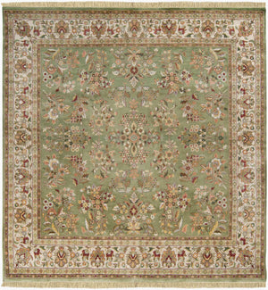 Surya Taj Mahal Tj-101 Luxurious 8' X 8' Handcrafted Wool Rug - Timeless Elegance For Your Home Decor Olive Nz Wool Tj101-8sq