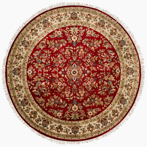 Surya Taj Mahal Tj-101 Luxurious 8' X 8' Handcrafted Wool Rug - Timeless Elegance For Your Home Decor  Nz Wool Tj102-8rd