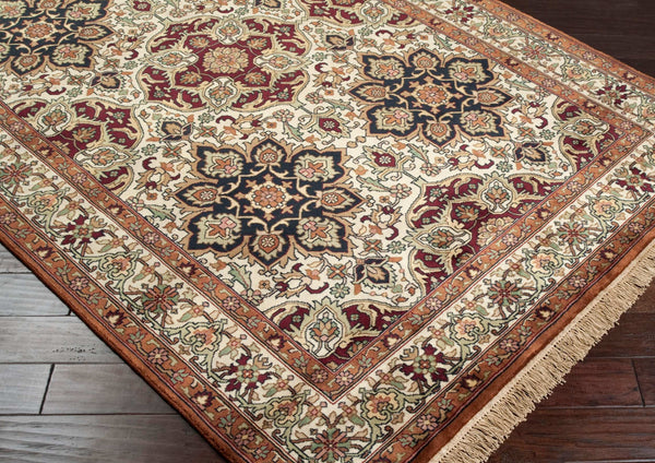 Surya Taj Mahal Tj-101 Luxurious 8' X 8' Handcrafted Wool Rug - Timeless Elegance For Your Home Decor Light Brown Nz Wool Tj11-8sq