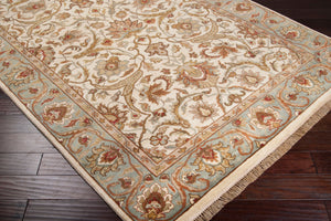 Surya Taj Mahal Tj-101 Luxurious 8' X 8' Handcrafted Wool Rug - Timeless Elegance For Your Home Decor Light Beige Nz Wool Tj1123-268