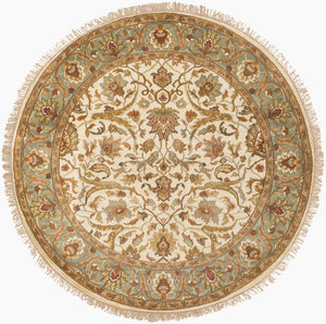 Surya Taj Mahal Tj-101 Luxurious 8' X 8' Handcrafted Wool Rug - Timeless Elegance For Your Home Decor Light Beige Nz Wool Tj1123-8rd