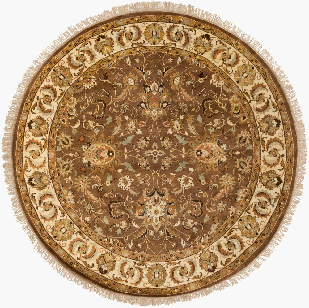 Surya Taj Mahal Tj-101 Luxurious 8' X 8' Handcrafted Wool Rug - Timeless Elegance For Your Home Decor  Nz Wool Tj1130-8rd