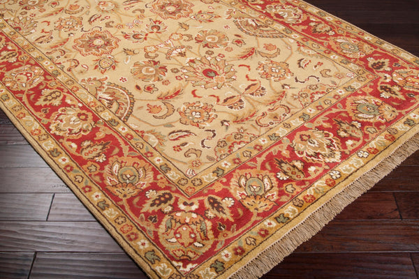 Surya Taj Mahal Tj-101 Luxurious 8' X 8' Handcrafted Wool Rug - Timeless Elegance For Your Home Decor Tan Nz Wool Tj1132-8rd
