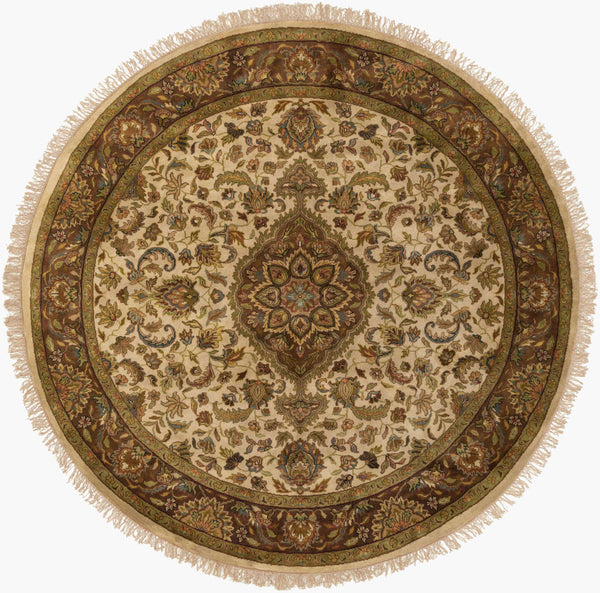 Surya Taj Mahal Tj-101 Luxurious 8' X 8' Handcrafted Wool Rug - Timeless Elegance For Your Home Decor  Nz Wool Tj1142-8rd