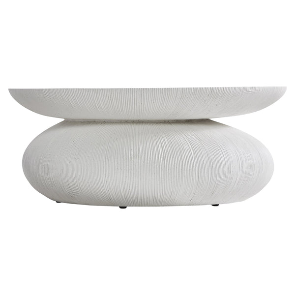 Bernhardt Bernhardt Corsica Stonecast Outdoor Cocktail Table — Weather-Resistant Round Low Table, 32"W X 13"H X04013