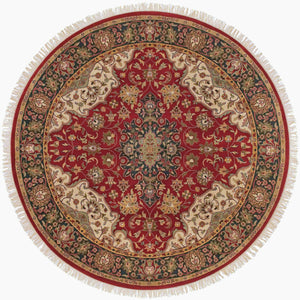 Surya Taj Mahal Handcrafted 8' X 8' New Zealand Wool Rug - Luxurious Elegance For Your Home Décor Rust Nz Wool Tj2000-8rd