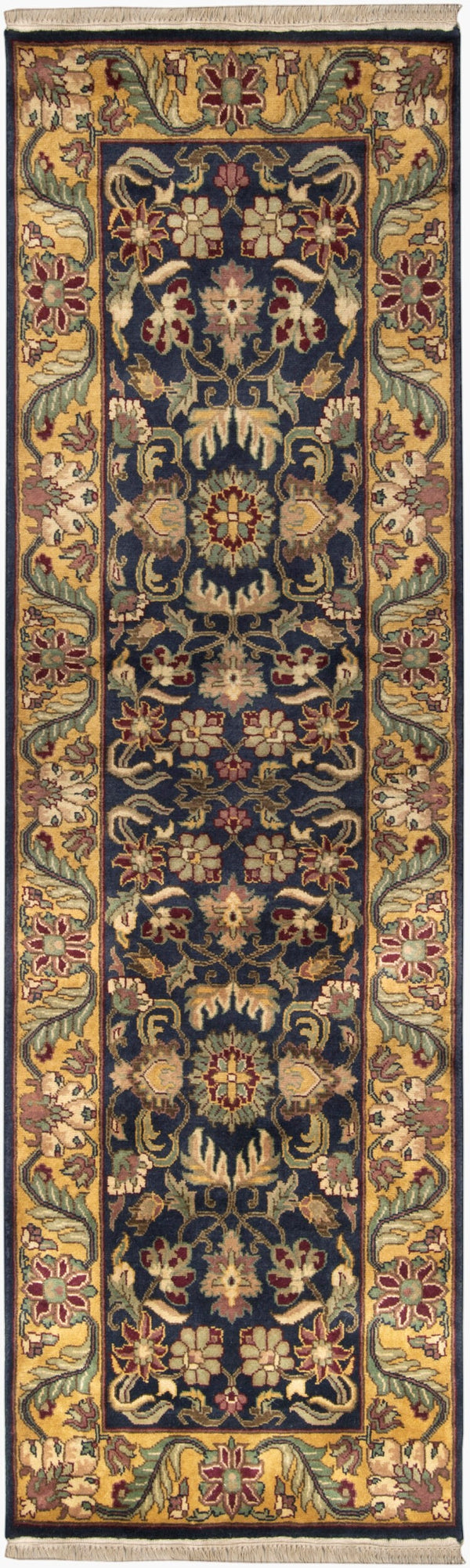 Surya Taj Mahal Handmade Wool Rug 2'6" X 8' – Timeless Classic, Hand-knotted Quality, Perfect For Any Space Ink Blue Nz Wool Tj309-268