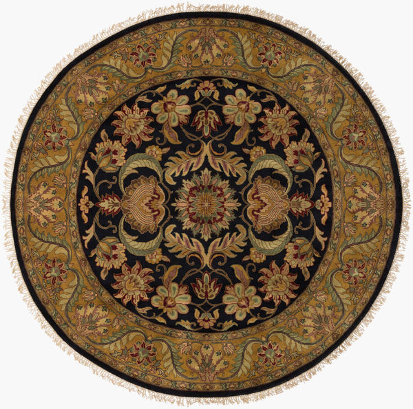 Surya Taj Mahal Handmade Wool Rug 2'6" X 8' – Timeless Classic, Hand-knotted Quality, Perfect For Any Space Ink Blue Nz Wool Tj309-8rd