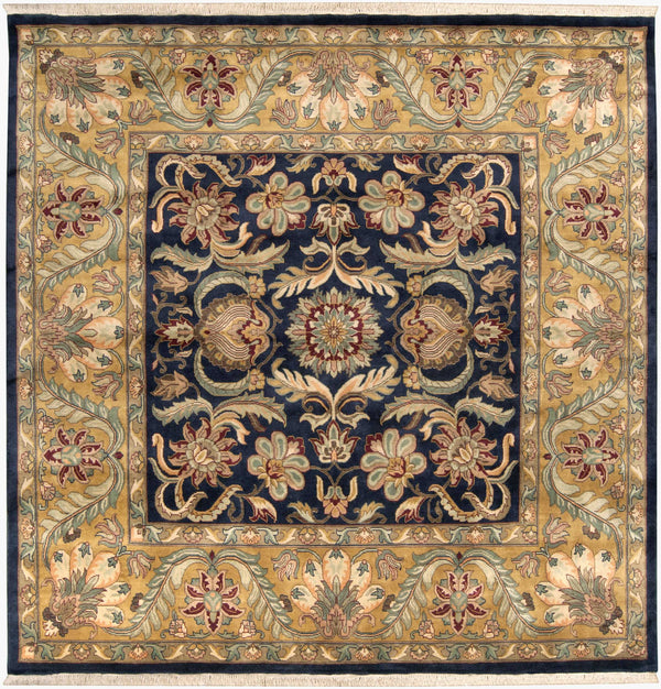 Surya Taj Mahal Handmade Wool Rug 2'6" X 8' – Timeless Classic, Hand-knotted Quality, Perfect For Any Space Ink Blue Nz Wool Tj309-8sq