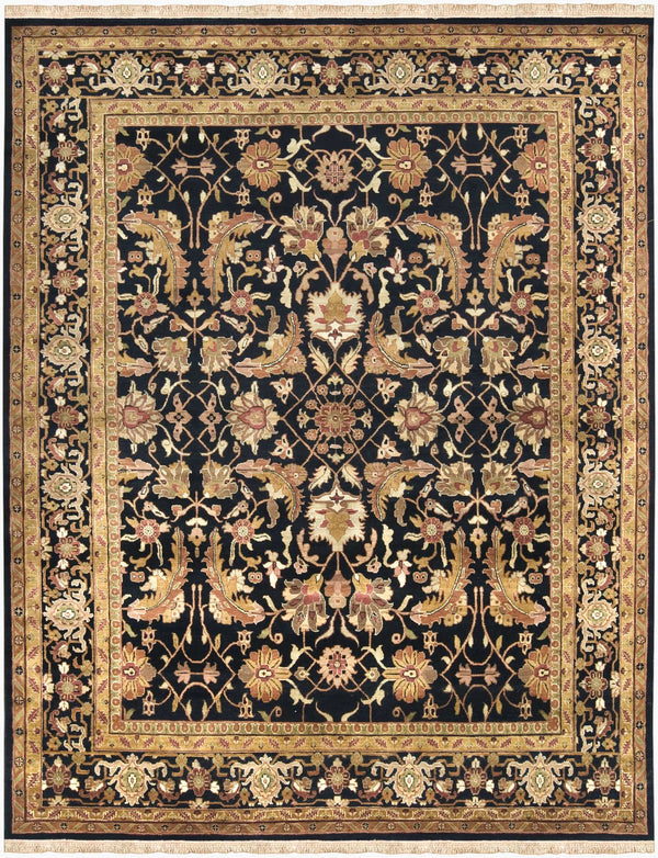 Surya Taj Mahal Handmade 8' X 8' Rug - Luxurious New Zealand Wool, Timeless Hand Knotted Design For Home Black Nz Wool Tj44-7999
