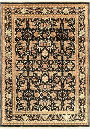 Surya Taj Mahal Handmade 8' X 8' Rug - Luxurious New Zealand Wool, Timeless Hand Knotted Design For Home Black Nz Wool Tj44-86116