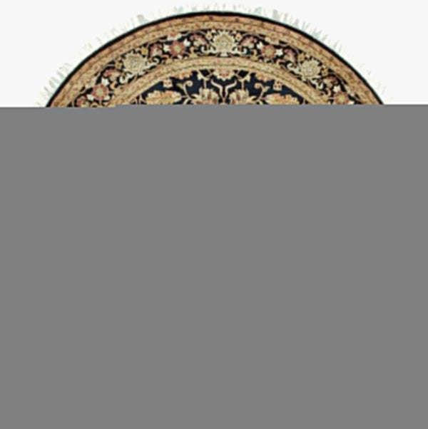 Surya Taj Mahal Handmade 8' X 8' Rug - Luxurious New Zealand Wool, Timeless Hand Knotted Design For Home Black Nz Wool Tj44-8rd