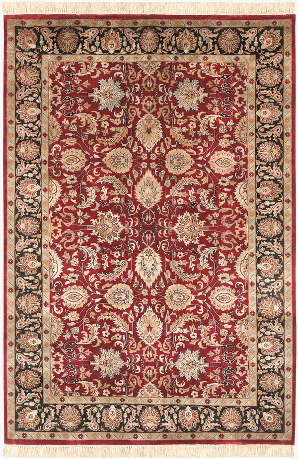 Surya Taj Mahal Tj-6575 Handmade 2' X 3' Luxurious New Zealand Wool Rug - Exquisite Hand-knotted Design Rust Nz Wool Tj6575-5686