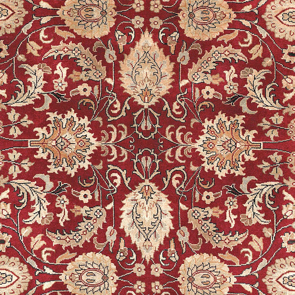 Surya Taj Mahal Tj-6575 Handmade 2' X 3' Luxurious New Zealand Wool Rug - Exquisite Hand-knotted Design Rust Nz Wool Tj6575-5686