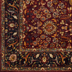 Surya Taj Mahal Tj-6575 Handmade 2' X 3' Luxurious New Zealand Wool Rug - Exquisite Hand-knotted Design Burgandy Nz Wool Tj6601-23