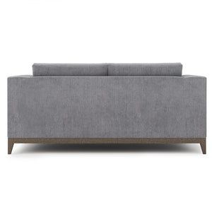 Bernhardt Bernhardt Noel Loveseat In Grey Fabric With Feather-Down Cushions, Low Profile & Portobello Base - Made to Order P7325A
