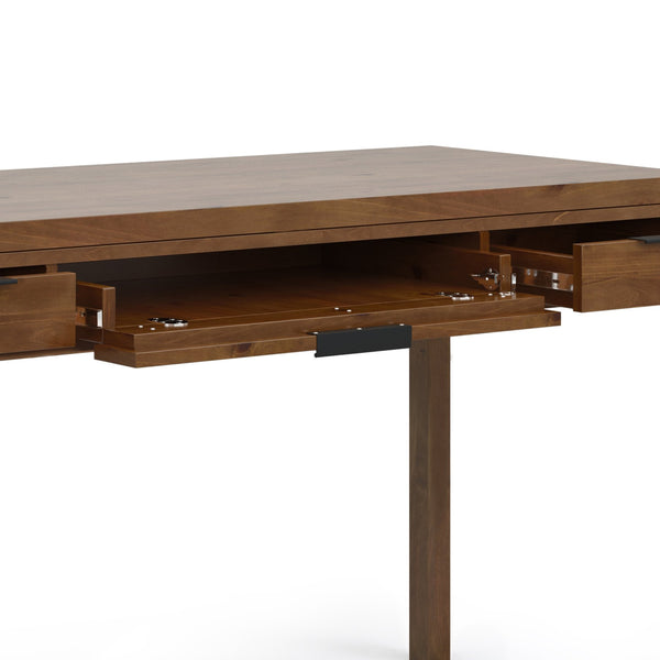 English Elm Hollander Desk - Handcrafted Solid Wood In Medium Saddle Brown With Practical Storage & Timeless Style B136P158688