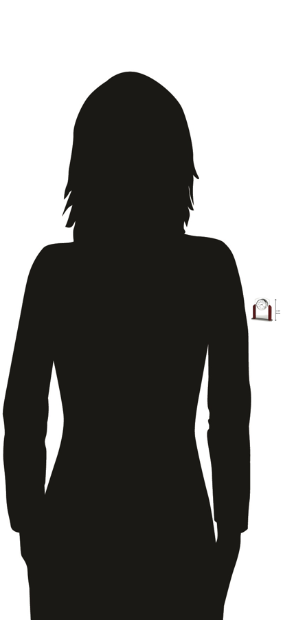 Hekman Furniture Landon Elegant Glass Table Clock With Satin Rosewood Finish And Quartz Movement For Home Or Office  Landon Tabletop Clock 645791-hekman