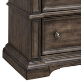 Pulaski Furniture Woodbury Two Drawer Nightstand with USB in Cowboy Boots Brown Brown, Cowboy Boots Brown Rubberwood P351140