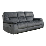 Parker House Chapman - Polo Manual Glider Reclining Sofa And Two Recliners Grey 94% Polyester,6% Nylon (W) Mcha-411-pol