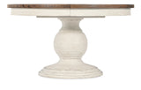 Americana Round Pedestal Dining Table w/1-22in leaf Whites/Creams/Beiges Americana Collection 7050-75203-02 Hooker Furniture
