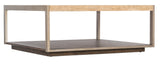 Hammon Travertine/Metal Square Coffee Table