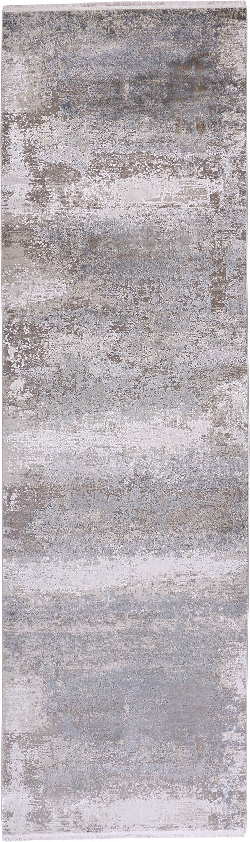 Feizy Rugs Cadiz Abstract Watercolor Area Rug - Luxurious Machine-woven Design Inspired By Spanish Elegance Taupe,Gray,Silver Viscose,Acrylic 8663888flgy000i89