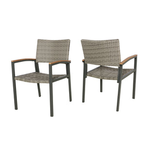 English Elm Christopher Knight Home® - Luton Outdoor Dining Chair - Stylish Mid-Century Modern Design With Weather-Resistant Comfort 62760.00PEGMGRY