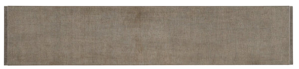 Hooker Furniture Modern Mood Console Table With Raffia Accents, Self-Closing Drawer, Oak Veneer Texture, Pewter Knobs Medium Brown 6850-80451-89