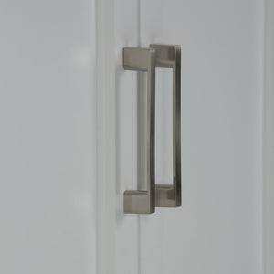 English Elm Avington Space Saver Cabinet - Pure White, Tall & Slim Storage Solution For Small Spaces & Decor B136P158506