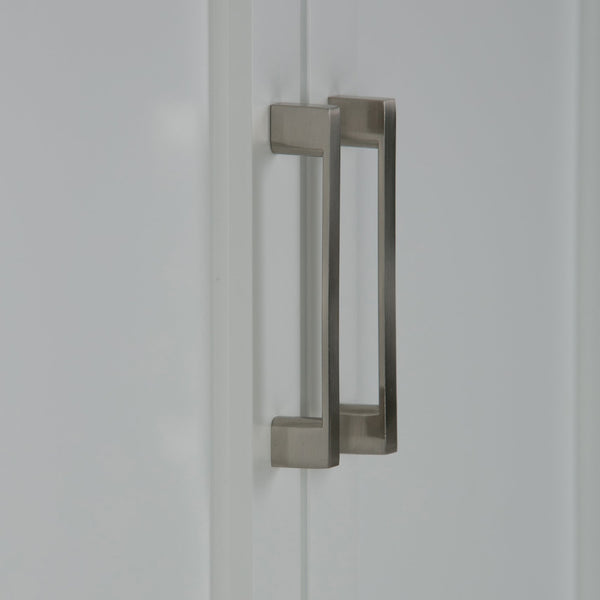 English Elm Avington Space Saver Cabinet - Pure White, Tall & Slim Storage Solution For Small Spaces & Decor B136P158506