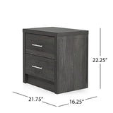 Christopher Knight Home® - Noble House - - Bologna Bedroom 2-Drawer Nightstand