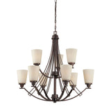 Wright 33'' Wide 9-Light Chandelier - Espresso TK0012704 Thomas