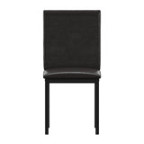 Homelegance By Top-Line Aristos Metal Faux Leather Upholstered Dining Chairs Black Metal